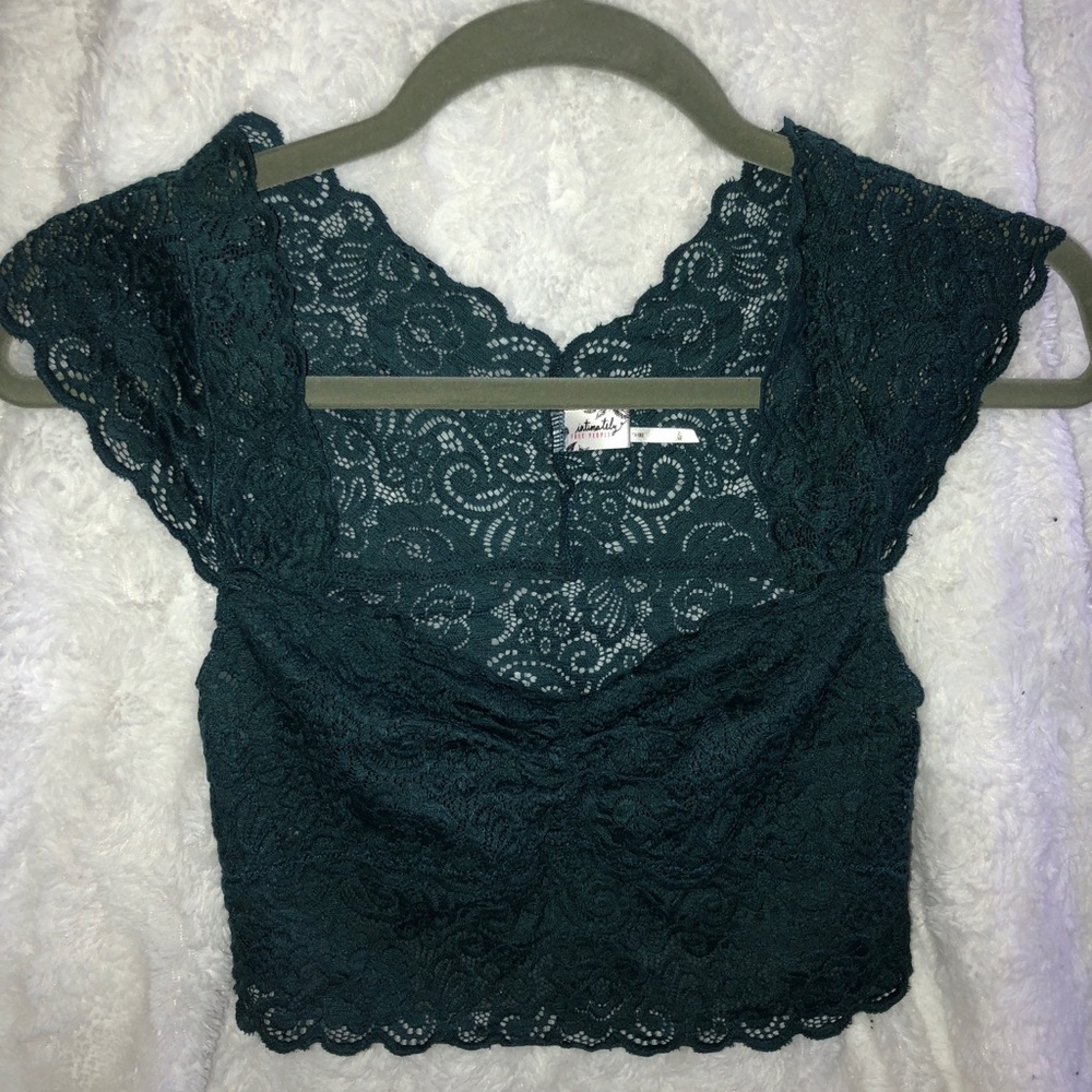 Free People Scallops Edge Lace Crop Bralette
